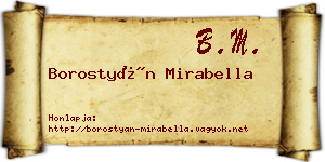 Borostyán Mirabella névjegykártya